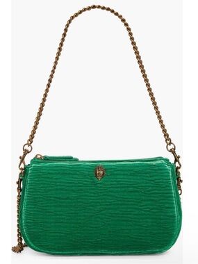 NWT Kurt Geiger Kew Pouch Crossbody Rippled Velvet Bag.